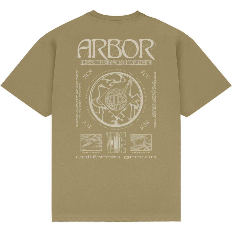 2026 Arbor Mens Evergreen T-shirt ABA-TEE-0211 - Dark Sand